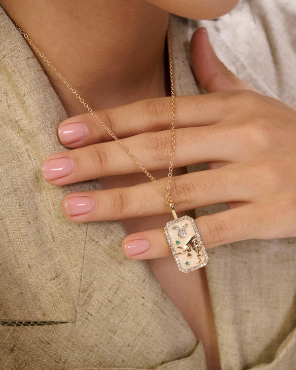 -  Taurus Zodiac Pendant | 18K Gold-Plating Color Necklace