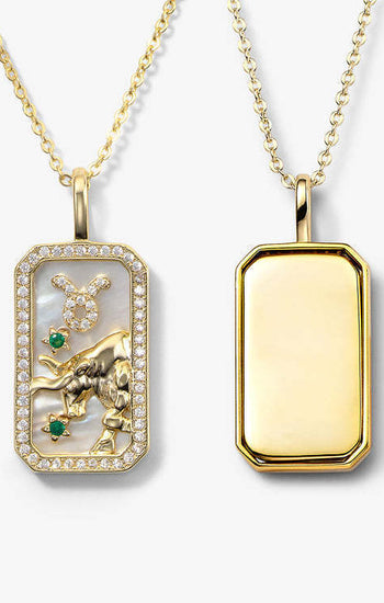 Taurus Zodiac Pendant | 18K Gold-Plating Color Necklace