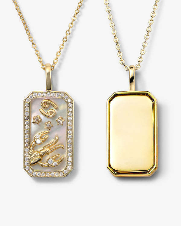 -  Cancer Zodiac Pendant | 18K Gold-Plating Color Necklace