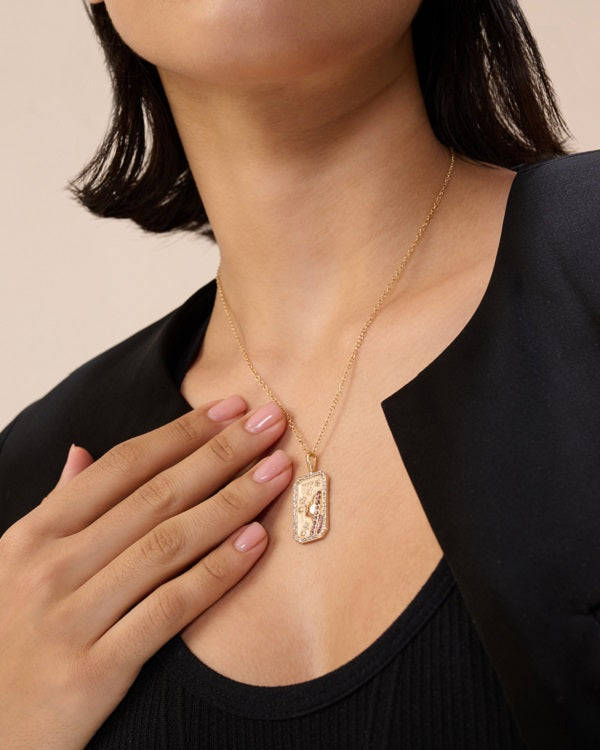 -  Virgo Zodiac Pendant | 18K Gold-Plating Color Necklace