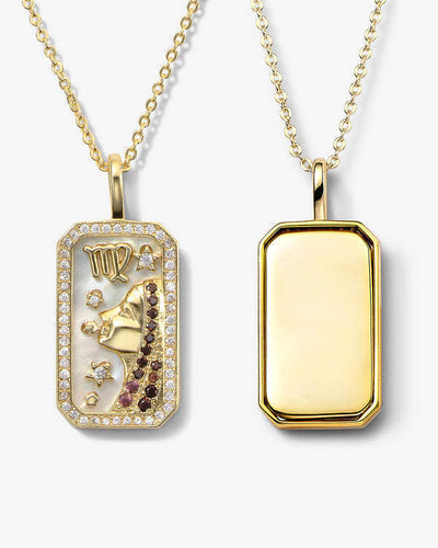 -  Virgo Zodiac Pendant | 18K Gold-Plating Color Necklace
