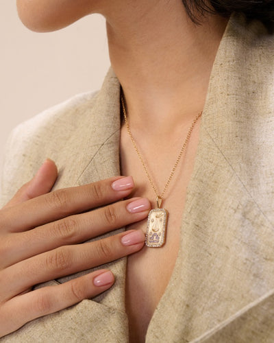 -  Libra Zodiac Pendant | 18K Gold-Plating Color Necklace