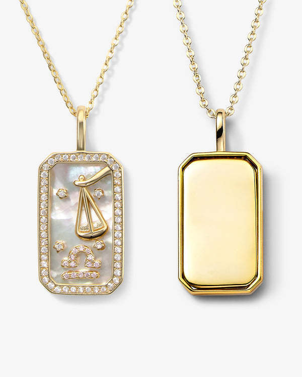 -  Libra Zodiac Pendant | 18K Gold-Plating Color Necklace