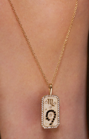Scorpio Zodiac Pendant | 18K Gold-Plating Color Necklace