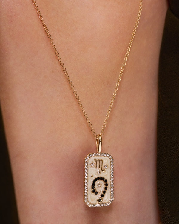 -  Scorpio Zodiac Pendant | 18K Gold-Plating Color Necklace