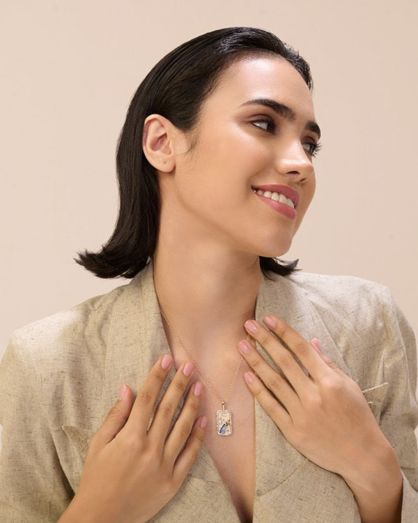 -  Aquarius Zodiac Pendant | 18K Gold-Plating Color Necklace