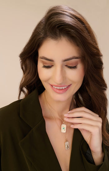 Pisces Zodiac Pendant | 18K Gold-Plating Color Necklace