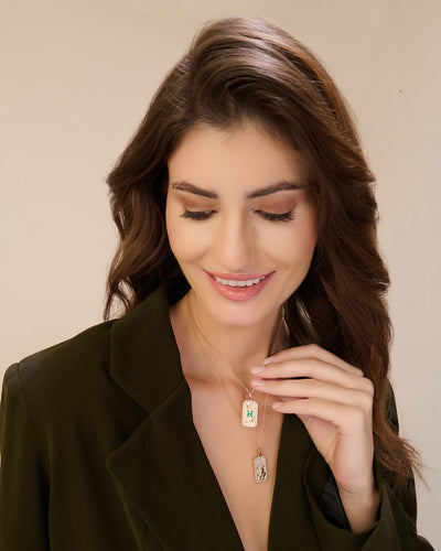 -  Pisces Zodiac Pendant | 18K Gold-Plating Color Necklace