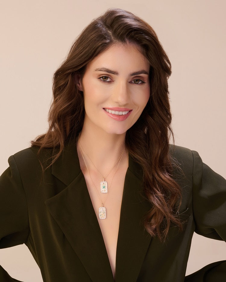 -  Pisces Zodiac Pendant | 18K Gold-Plating Color Necklace