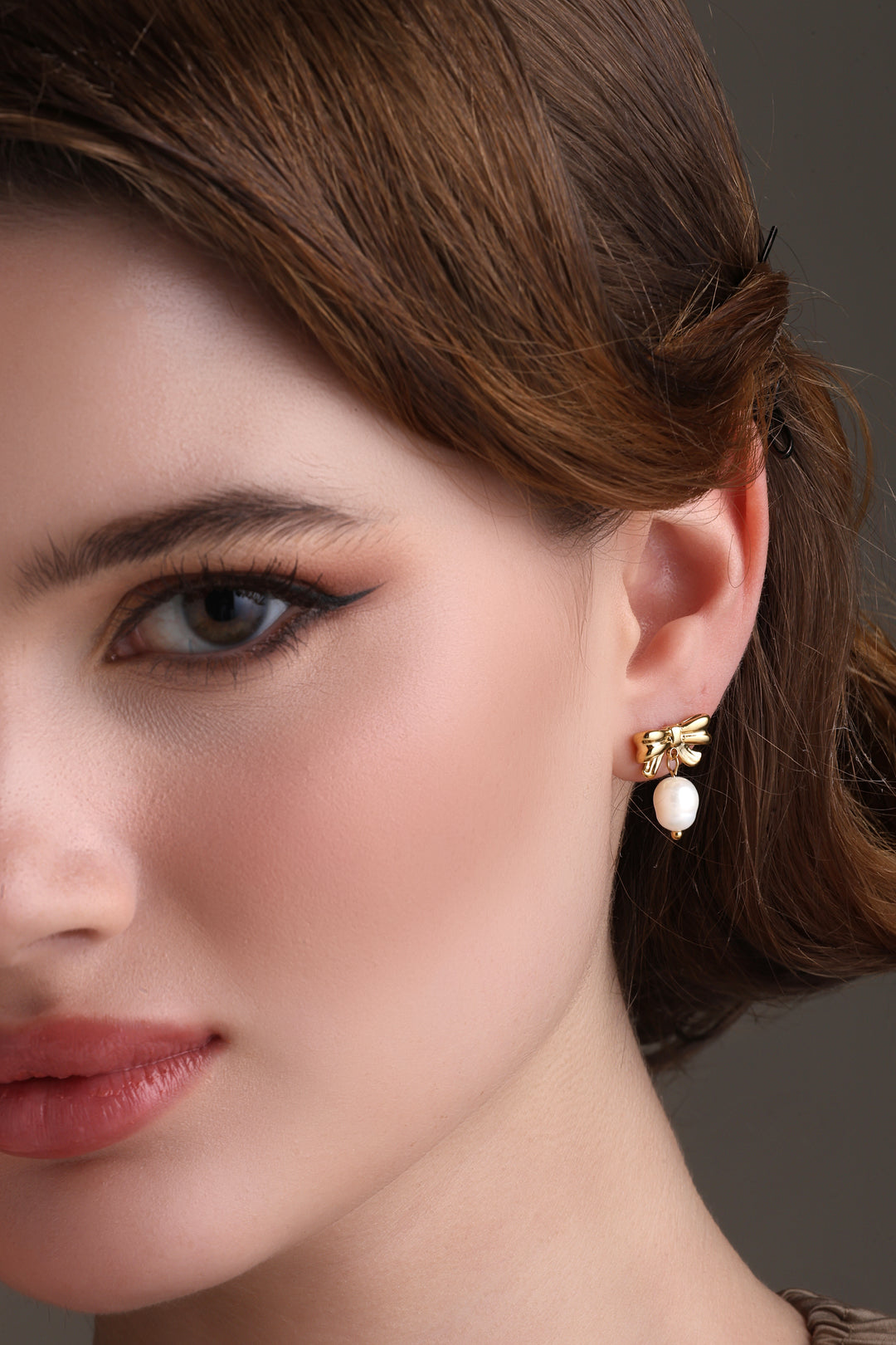 Bow Charm Dang Earrings