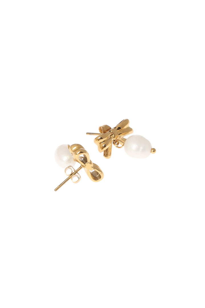 Bow Charm Dang Earrings