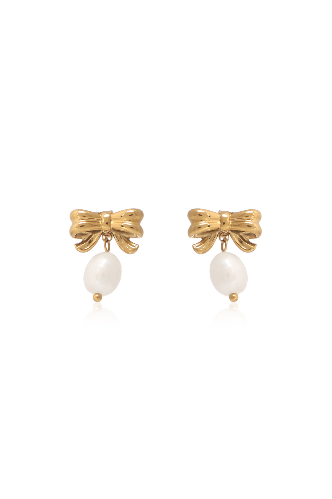 Bow Charm Dang Earrings