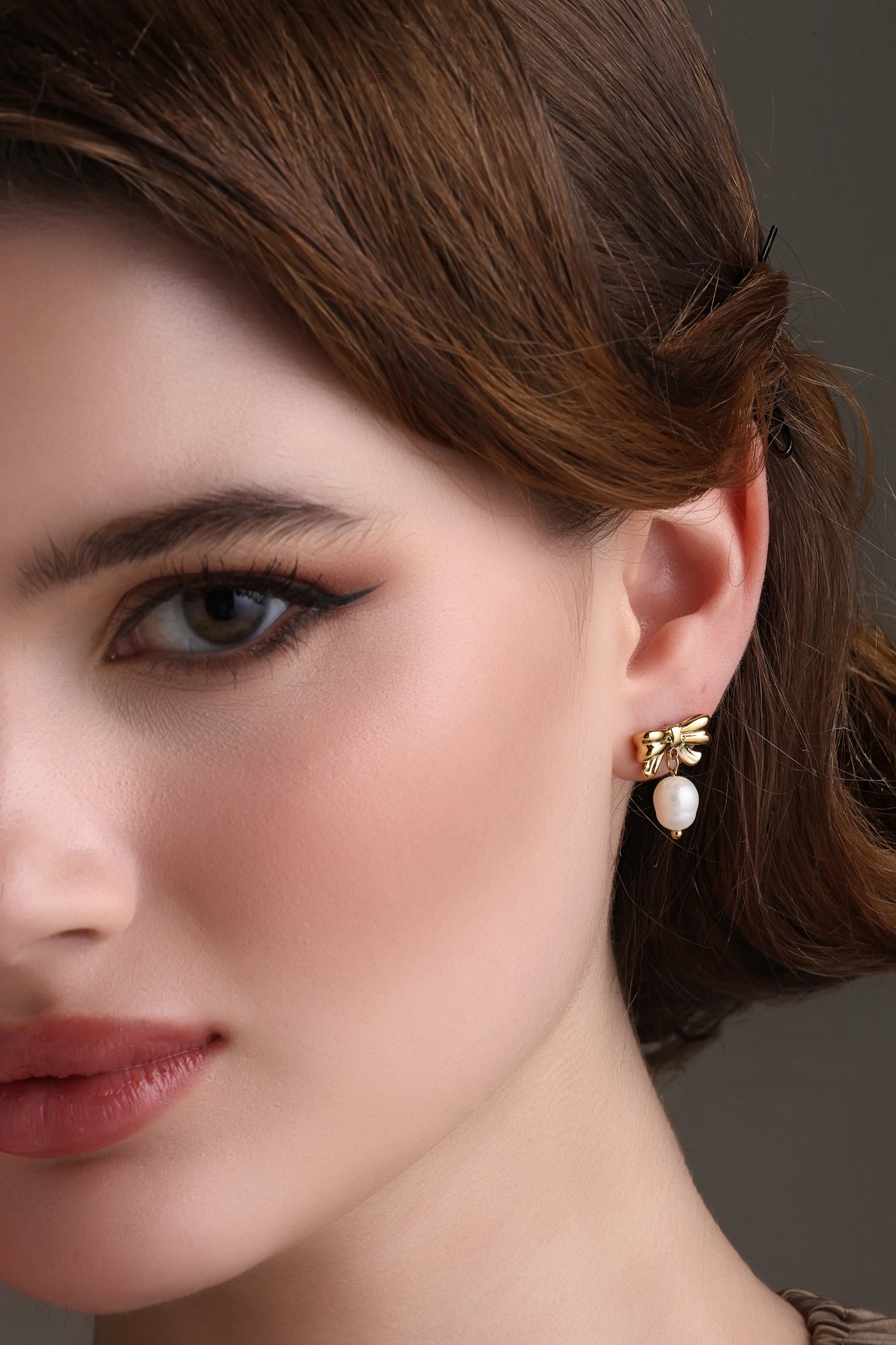 Bow Charm Dang Earrings