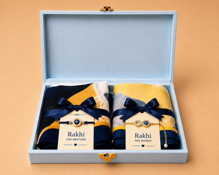 His &amp; Her Abstract Silk Gift Set
