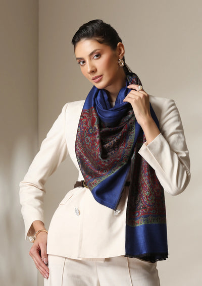 Dusala Midnight Majesty Fine Wool Stole