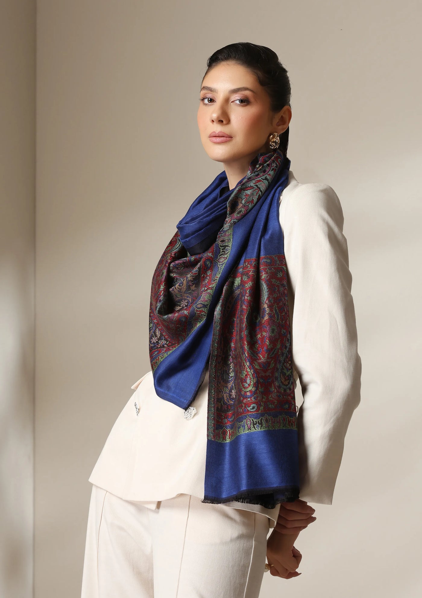 Dusala Midnight Majesty Fine Wool Stole