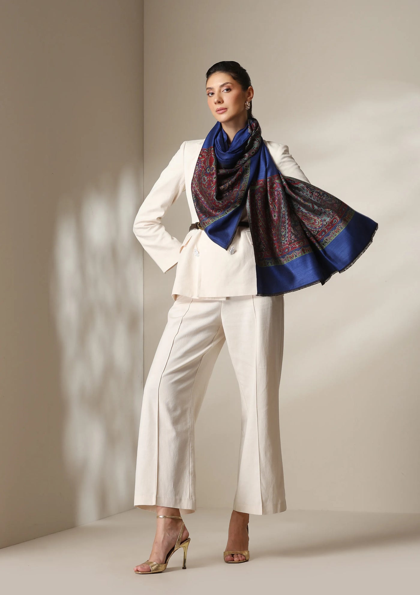 Dusala Midnight Majesty Fine Wool Stole