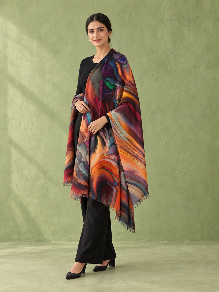 Aurora Multicolour Abstract Stole
