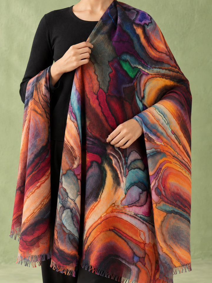 Aurora Multicolour Abstract Stole