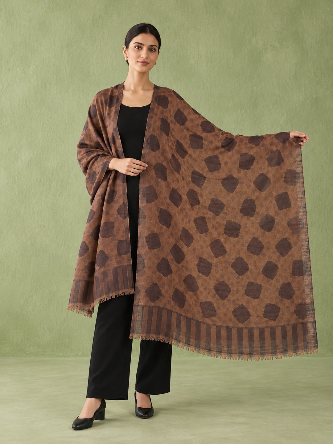 Terra Mosaic Brown Stole