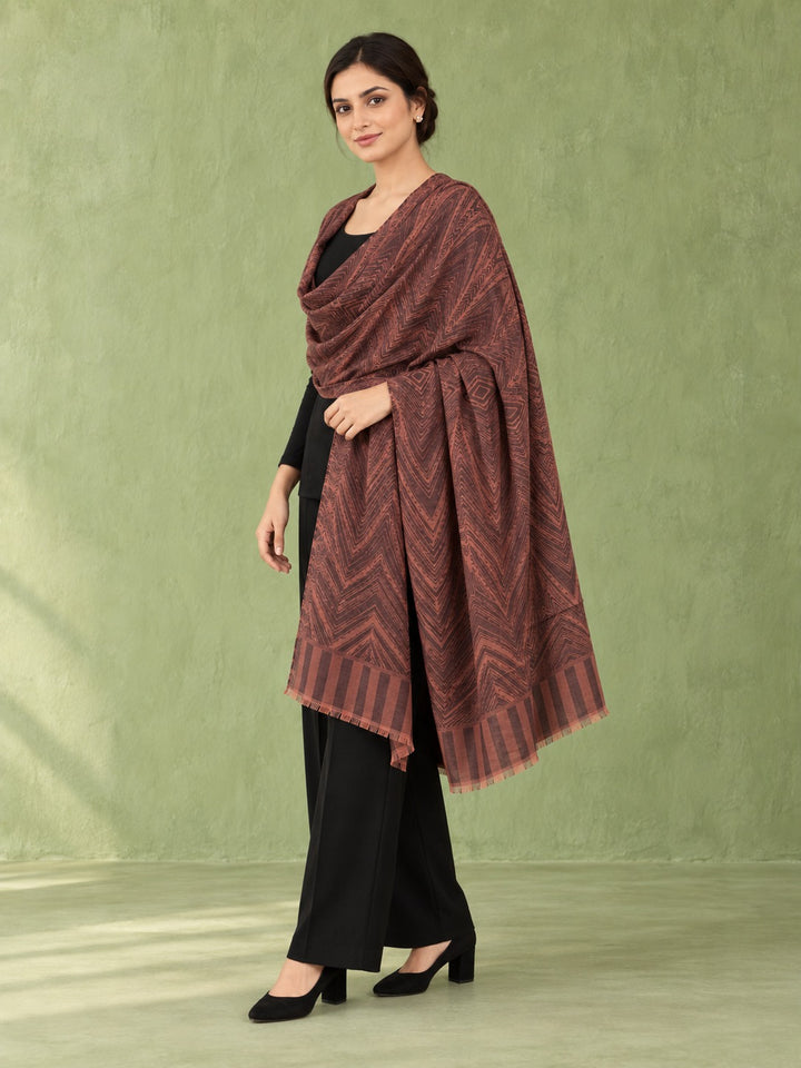 Dusk Rose Geometric Stole
