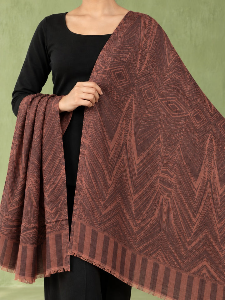 Dusk Rose Geometric Stole