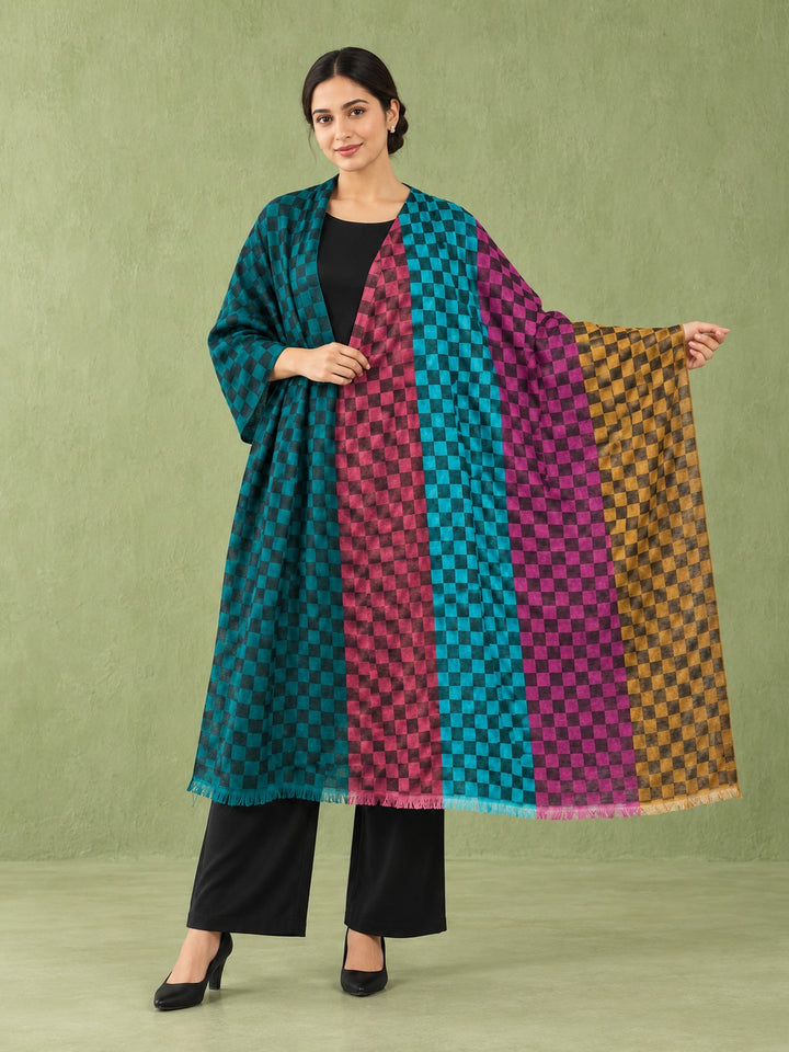 Prism Multicolour Check Stole