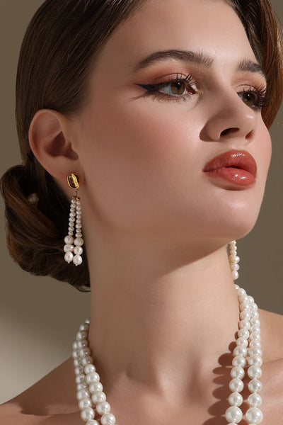 Tassle Dazzle Pearl Earrings