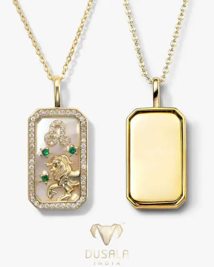 Leo Zodiac Pendant | 18K Gold-Plating Color Necklace -  Leo Zodiac Pendant | 18K Gold-Plating Color Necklace