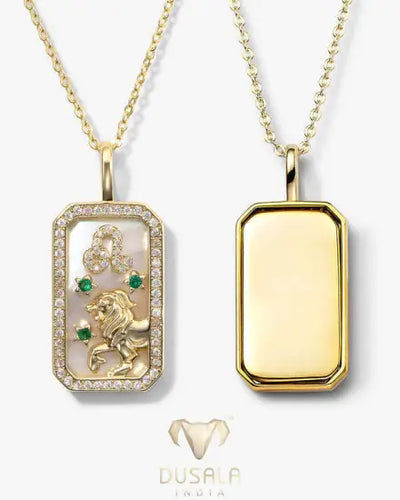 Leo Zodiac Pendant | 18K Gold-Plating Color Necklace -  Leo Zodiac Pendant | 18K Gold-Plating Color Necklace