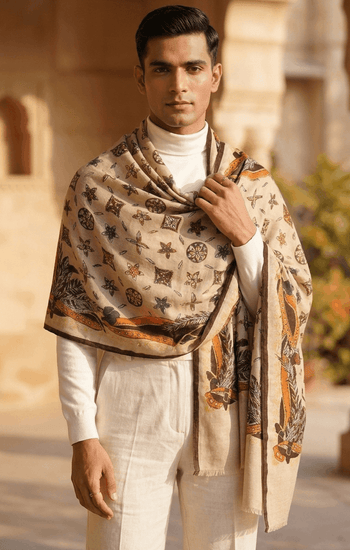 Gift Box with Modern Belt-Design Stole – All-Season Luxury Hamper