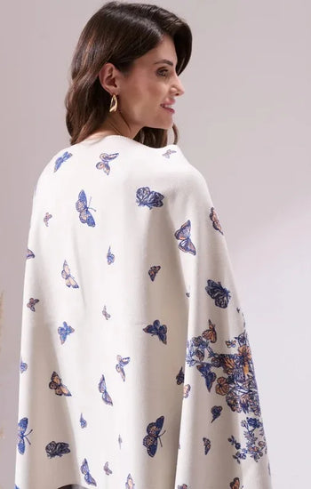 Neya Off White Heritage Cashmere Stole