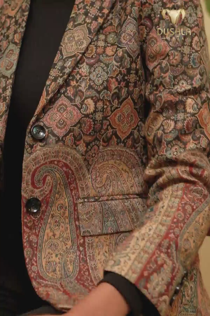 Raji Fine Wool Silk Blazer for Women