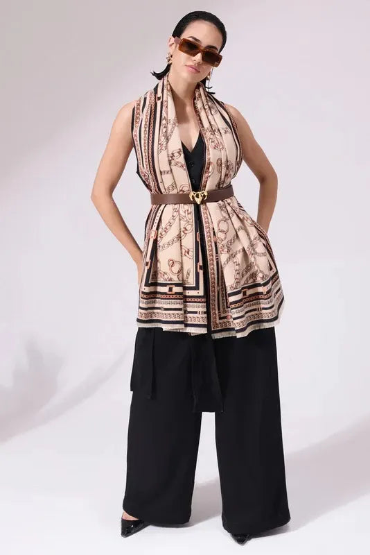 Jon Beige Heritage Cashmere Stole