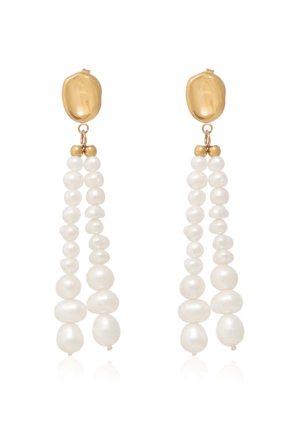 Tassle Dazzle Pearl Earrings