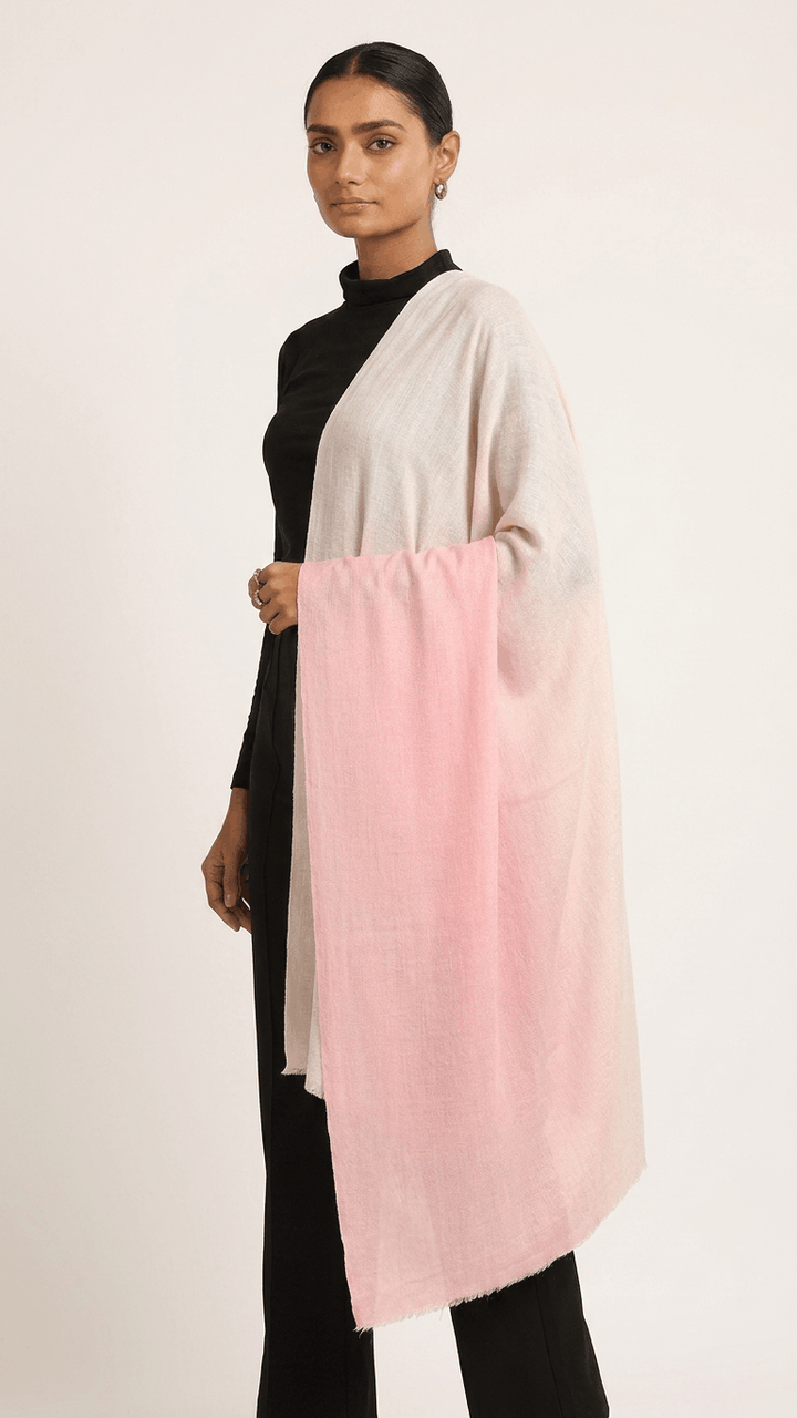 Blush Lotus Pashmina Gift Box with Handcrafted Floral Candle