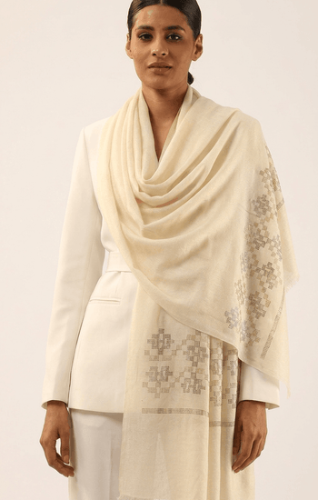White & Gold Swarovski Pashmina  – Luxury Diwali, Wedding & Festive Gift Box Hamper