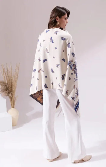 Neya Off White Heritage Cashmere Stole
