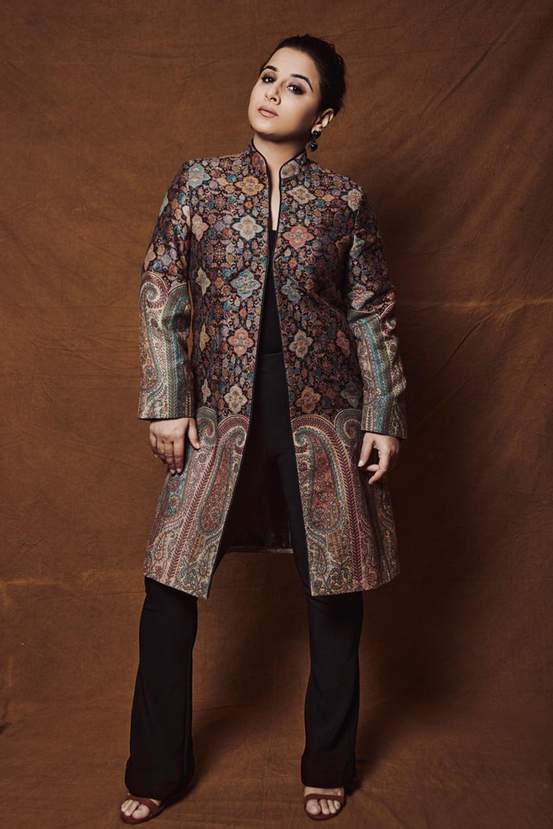 '-  Vidya Balan In Vintage Paisley Jacket