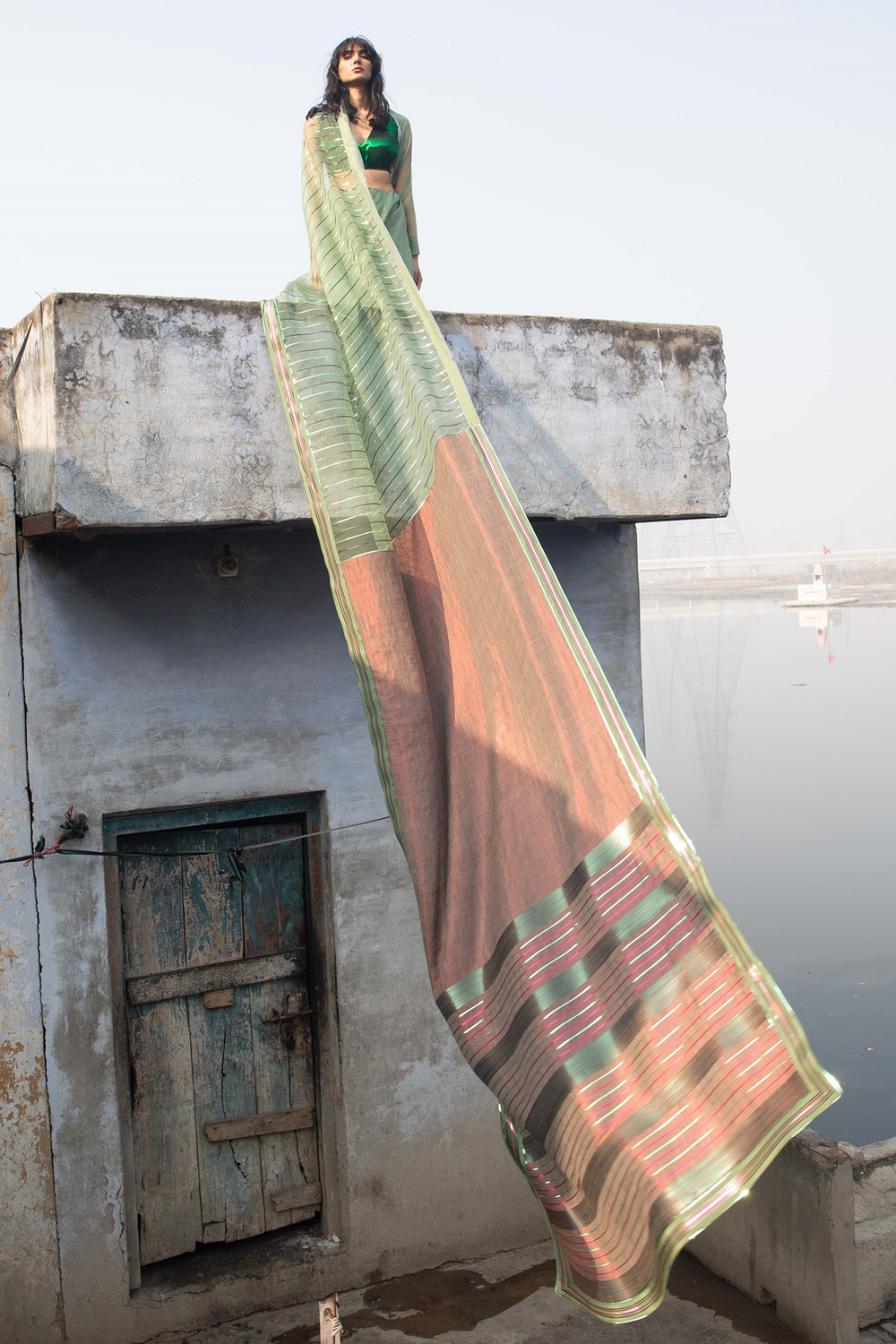 '-  Masoom Minawala In Pashmina Metallic Saree