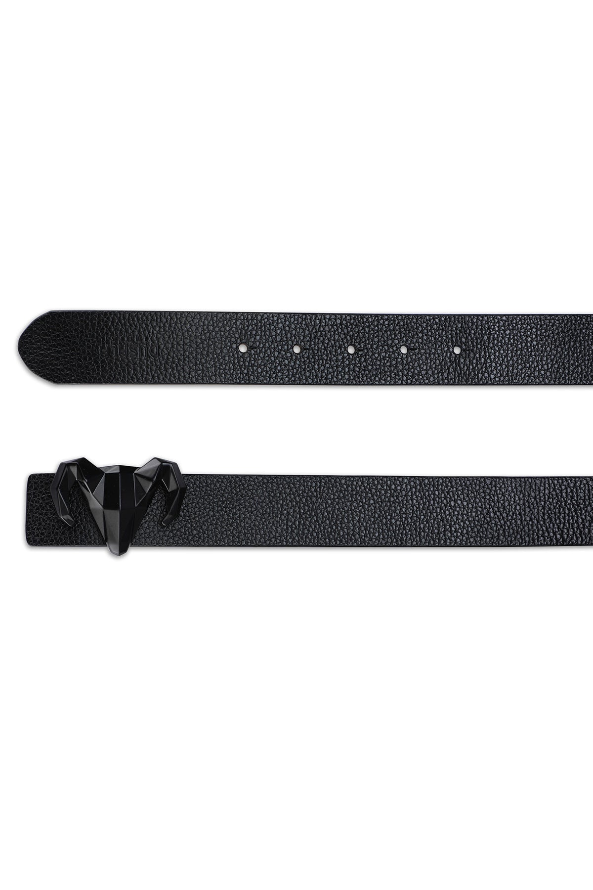 Italian Leather Ram Buckle Reversible Belt – Gold and Black