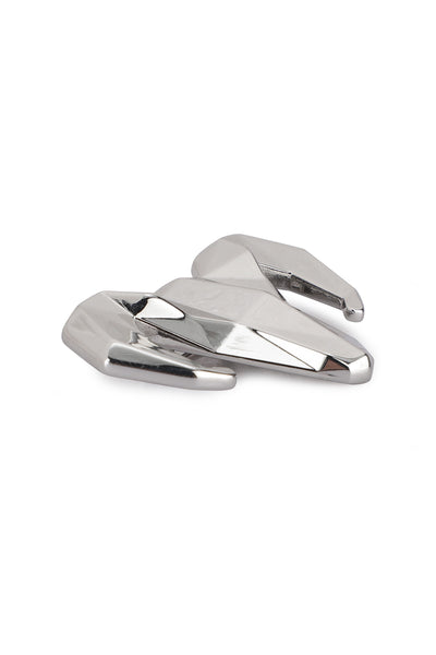 -  Silver-toned Alloy Ram Brooch