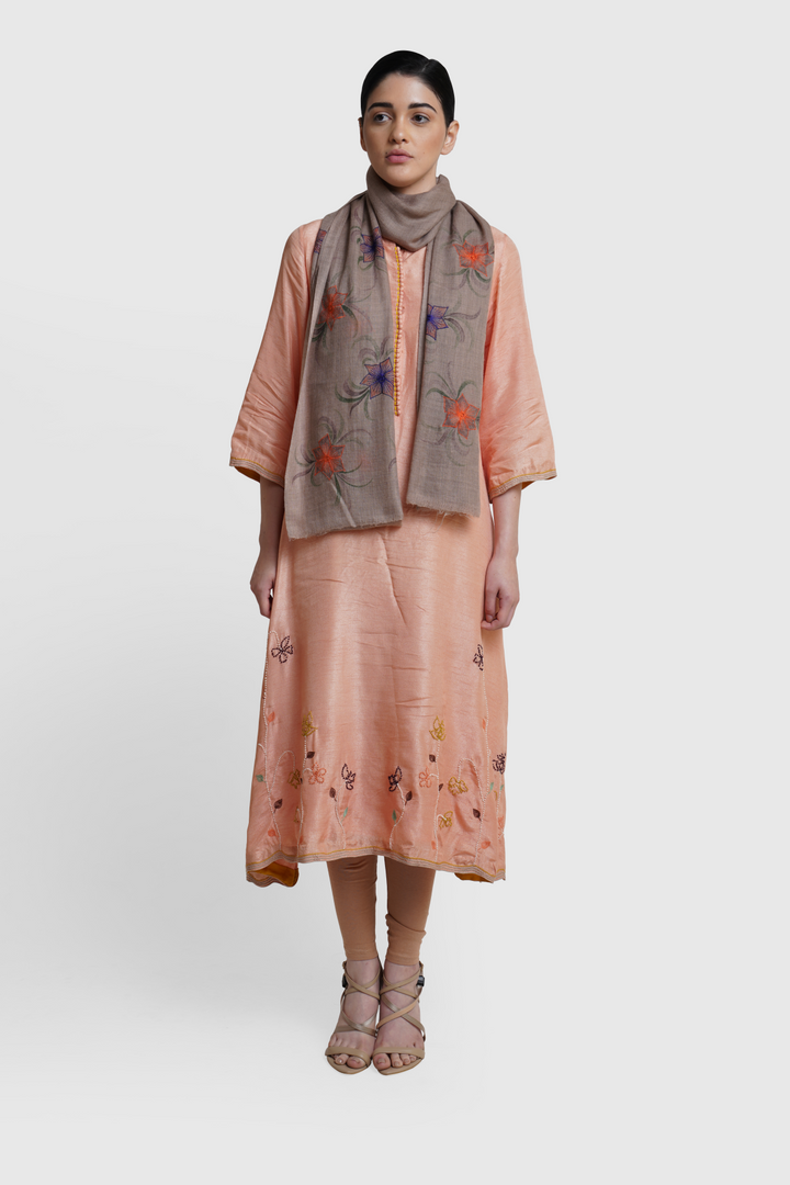 -  Cotton Hand Painted Stole