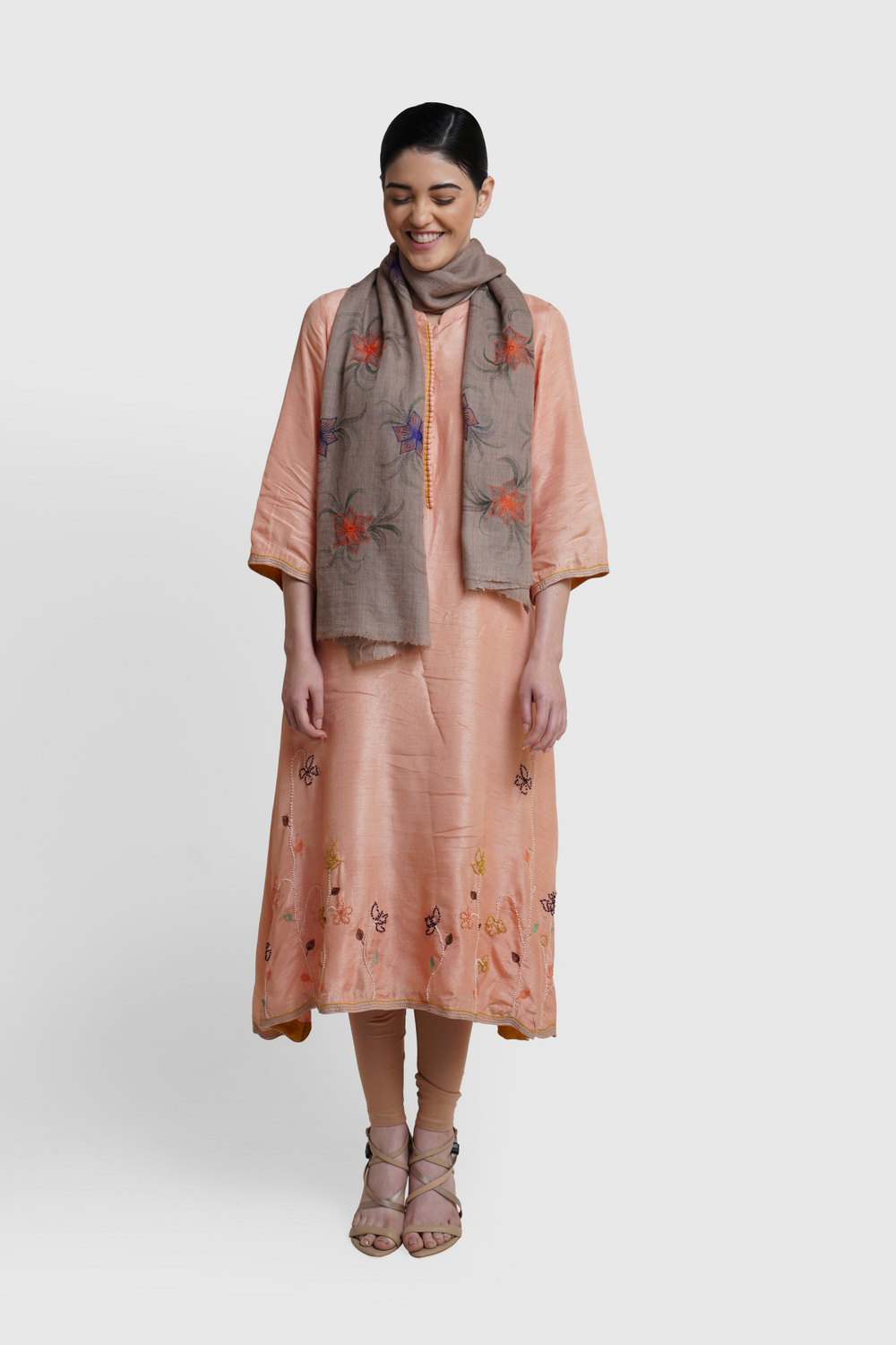 -  Cotton Hand Painted Stole