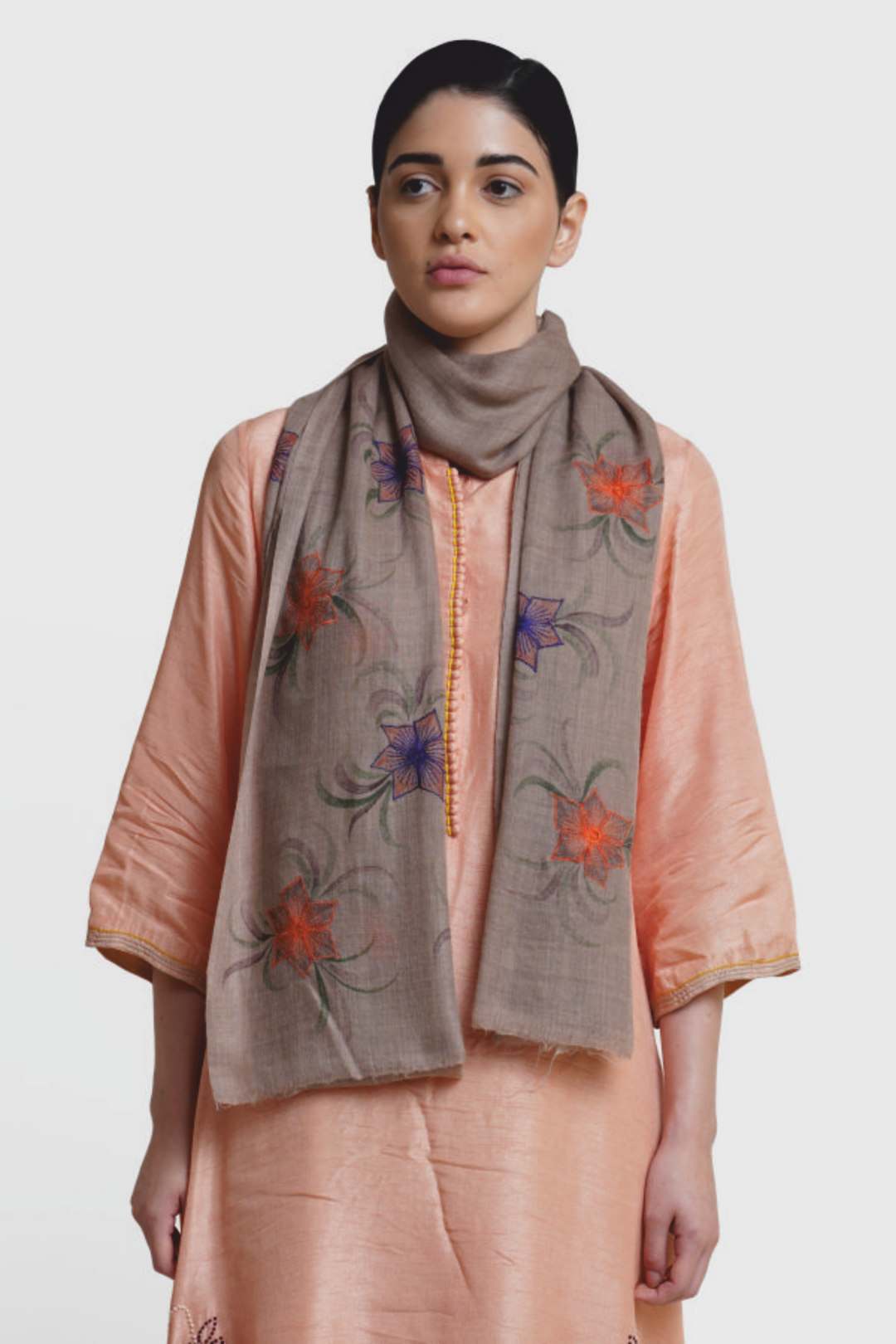 -  Cotton Hand Painted Stole