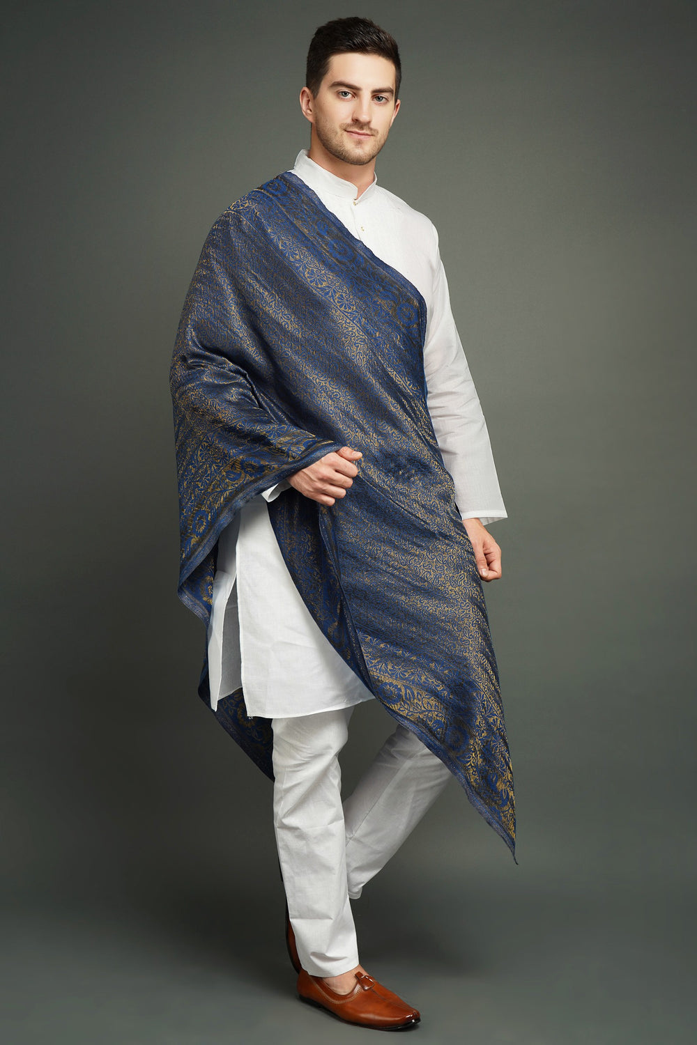 '-  Pashmina Blend In Zari Work