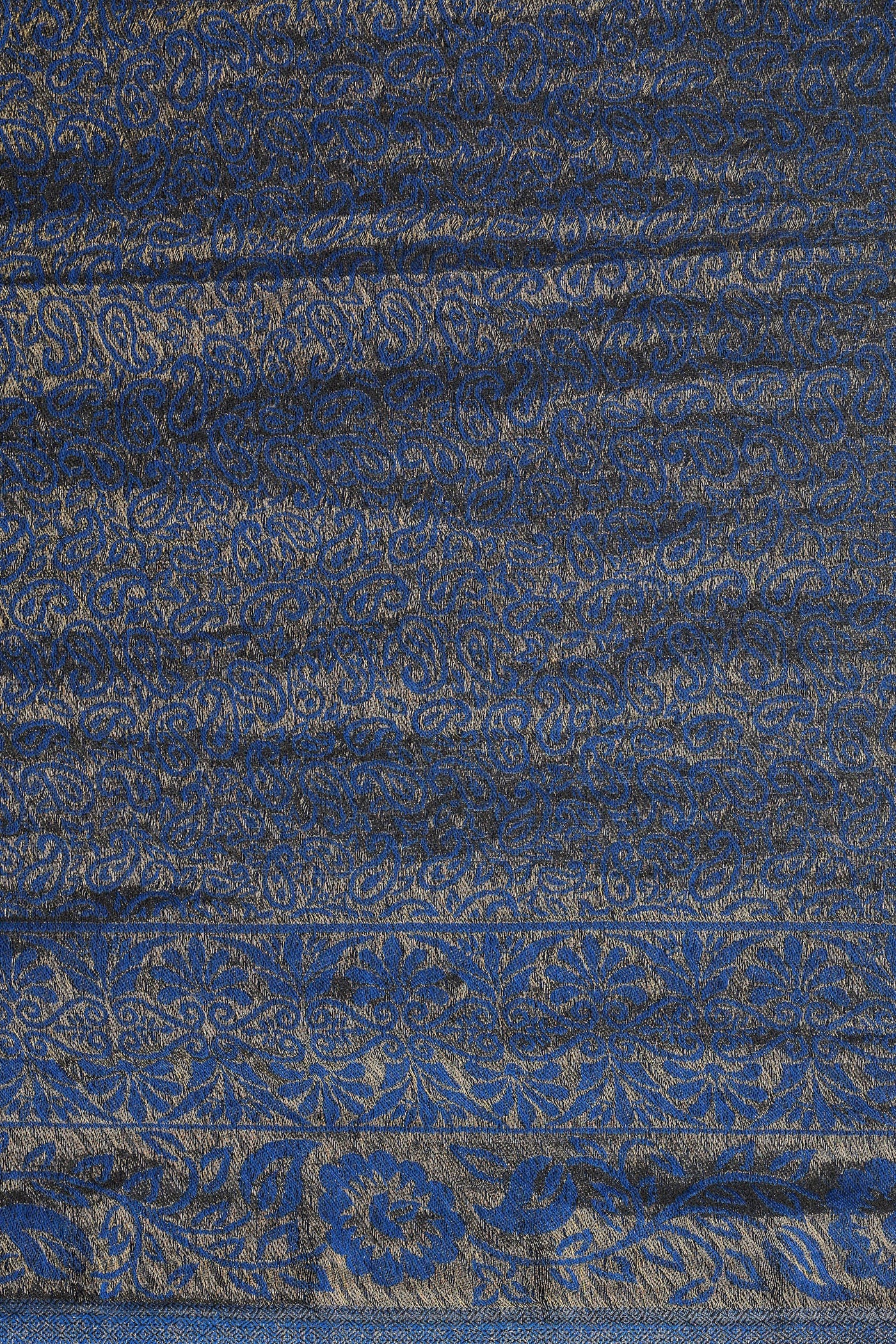 -  Pashmina Blend In Zari Work
