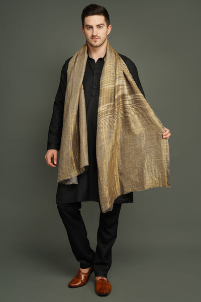 Pashmina Stole With Reversible Sari Design
