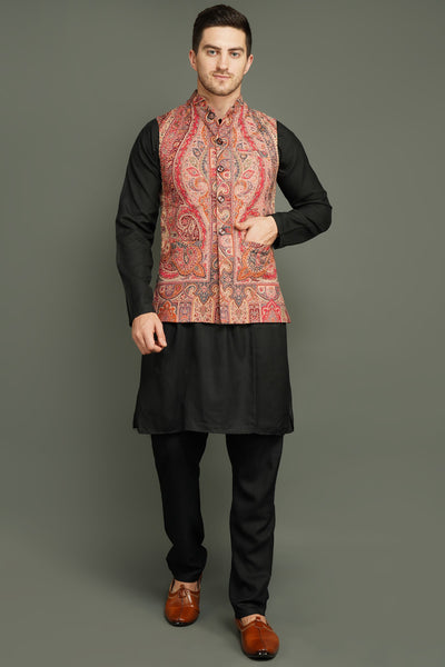 -  Half Paisley Vintage Waist Coat