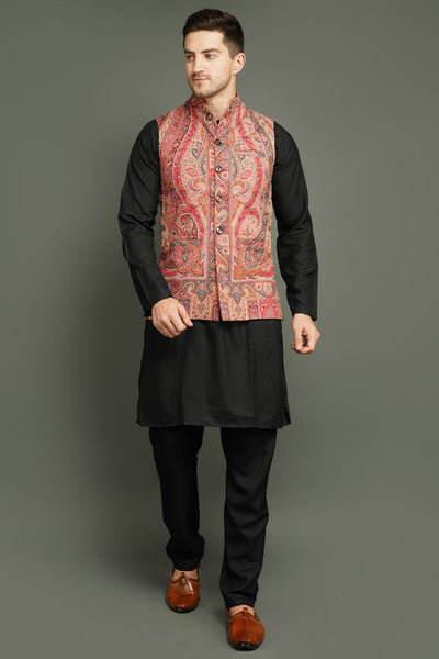 -  Half Paisley Vintage Waist Coat